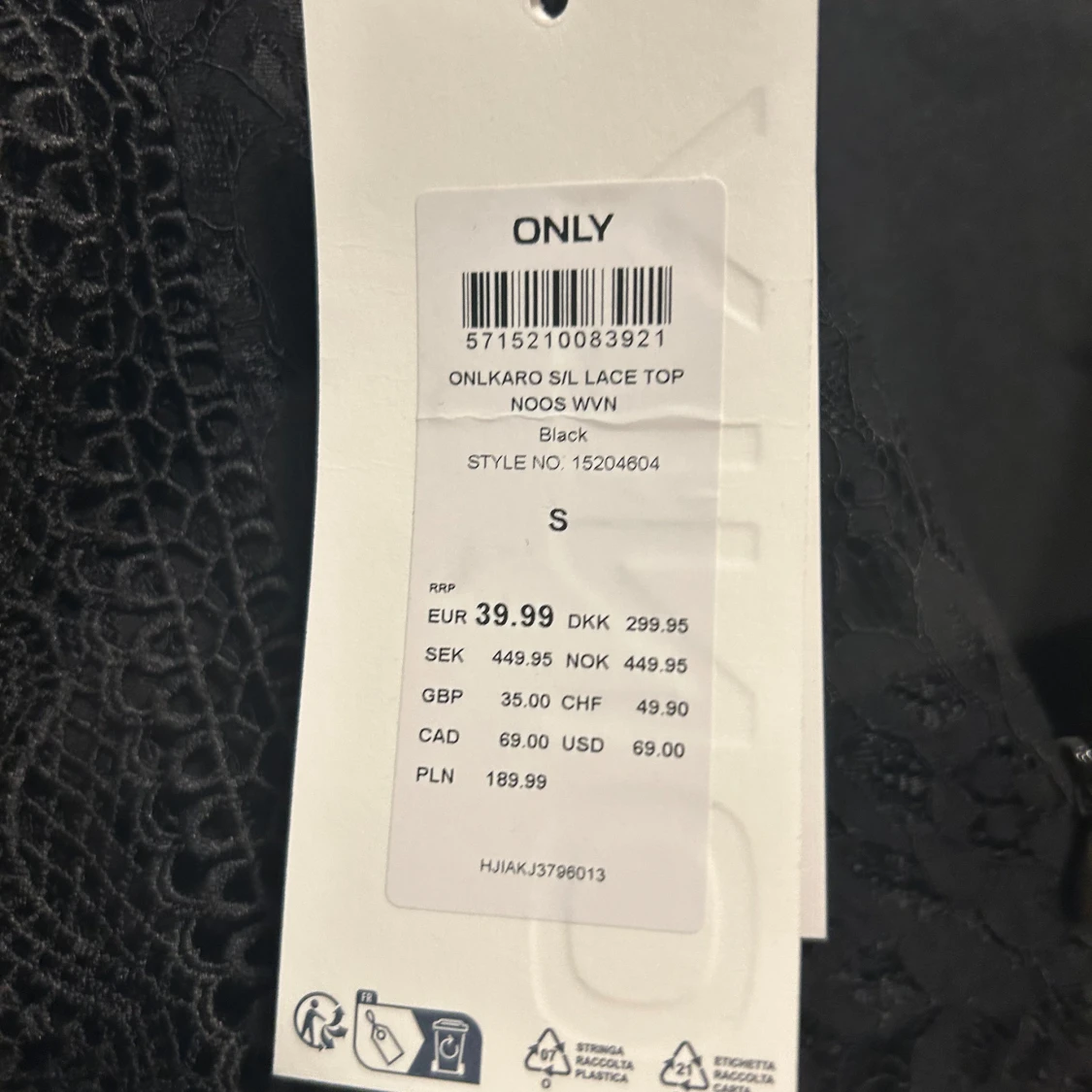 Svart spetsblus från ONLY - 2