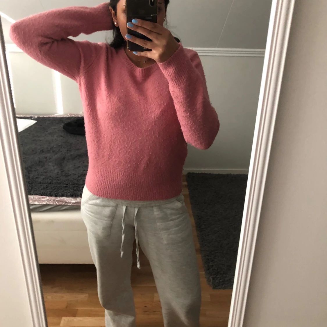 Rosa stickad tröja - 2