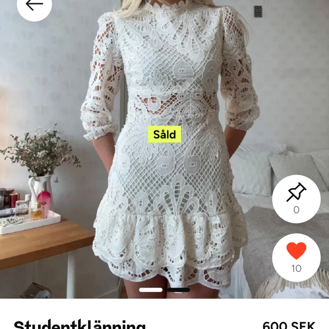 Studentklänning i spets - 1