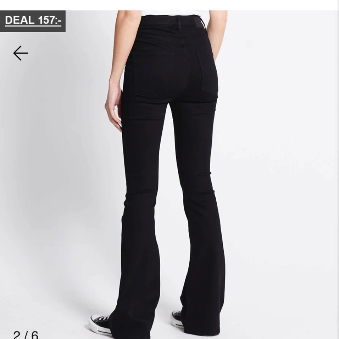 Svarta bootcut jeansbyxor - 1