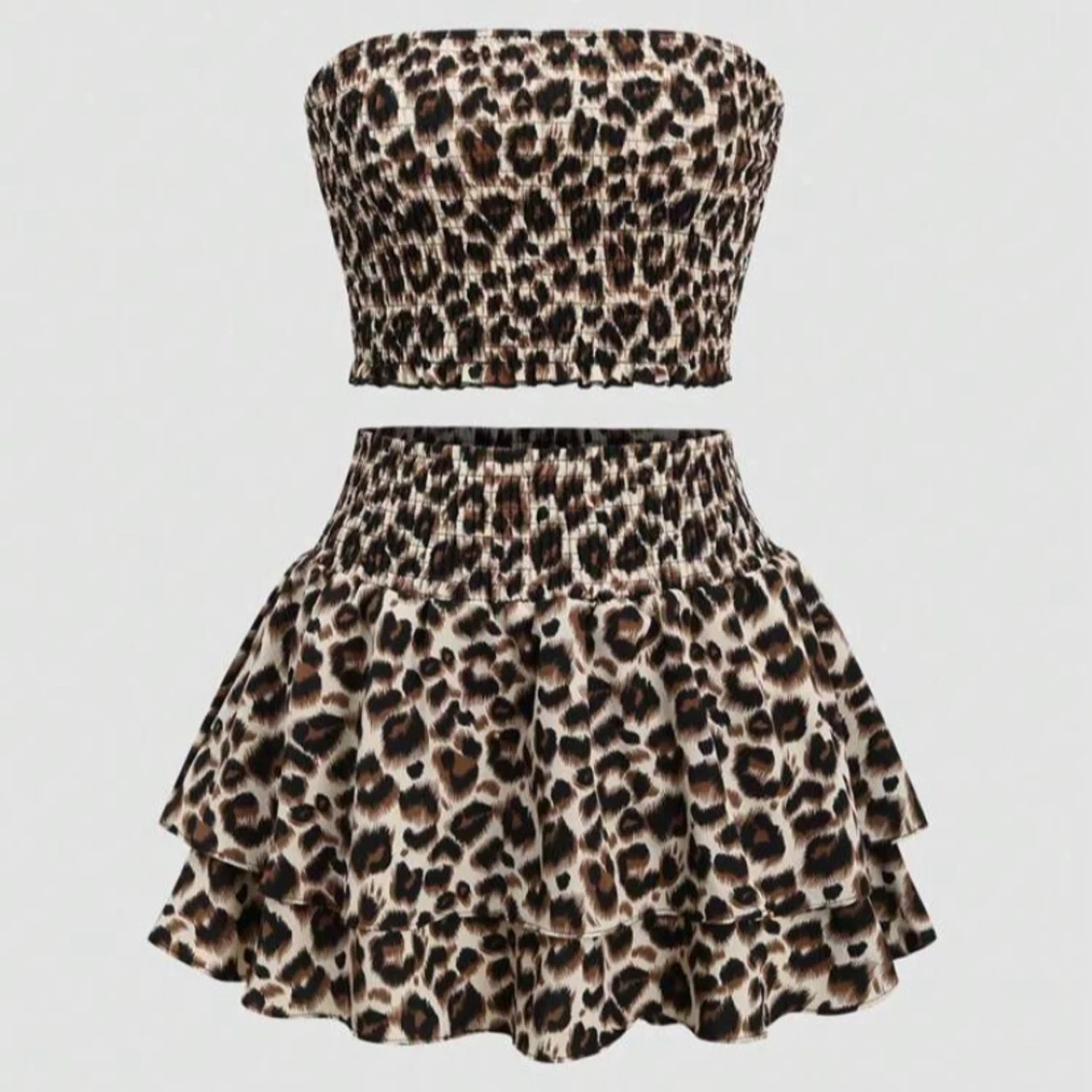 Leopard topp & kjol