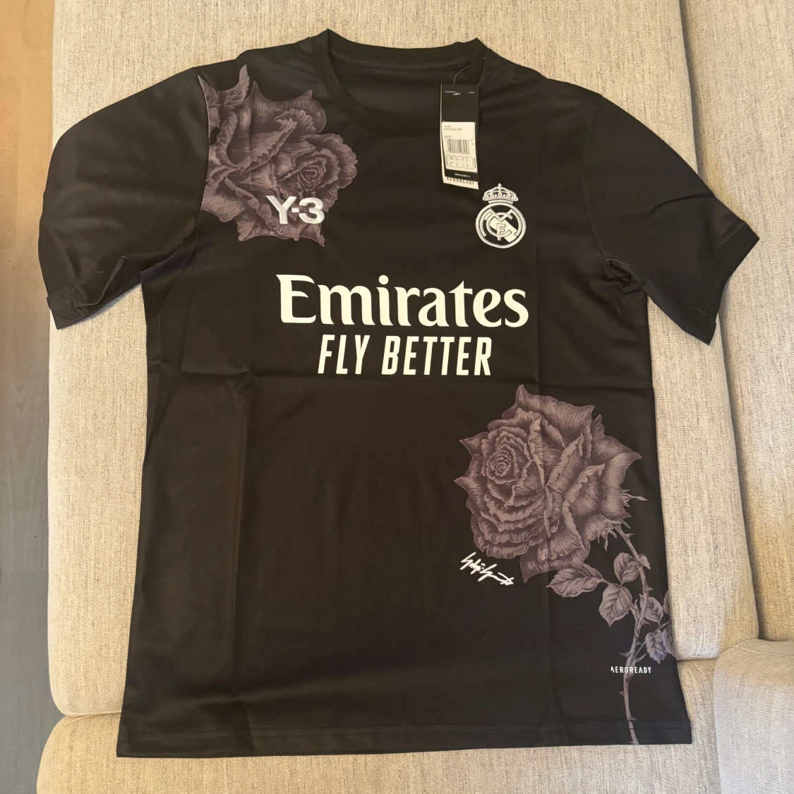 Real Madrid x Y-3 svart fotbollströja