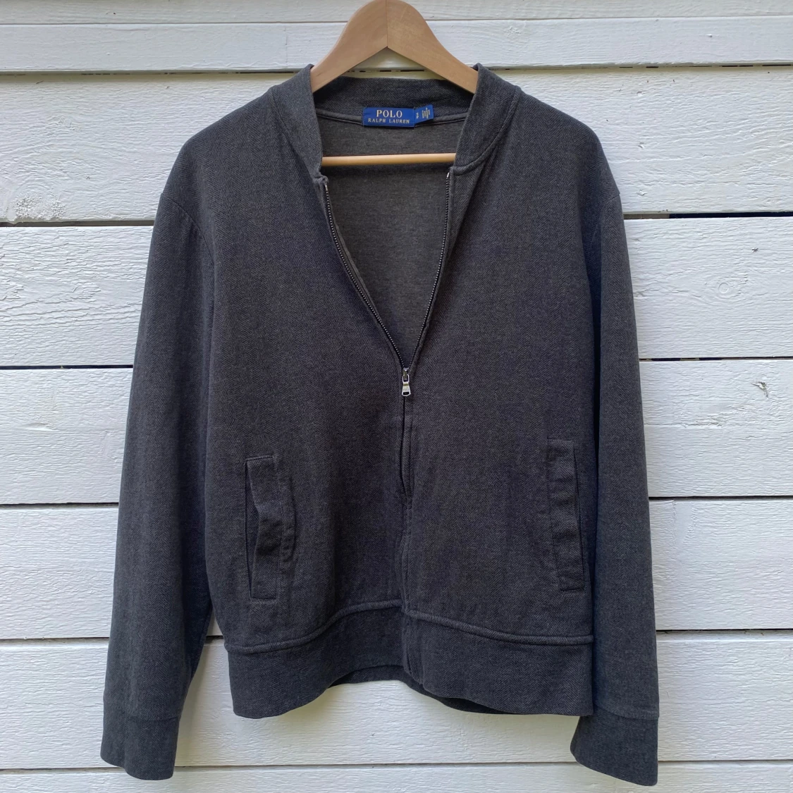 Grå zip hoodie från Polo Ralph Lauren