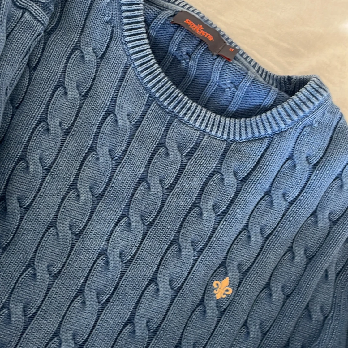 Blå stickad tröja från Morris - 1