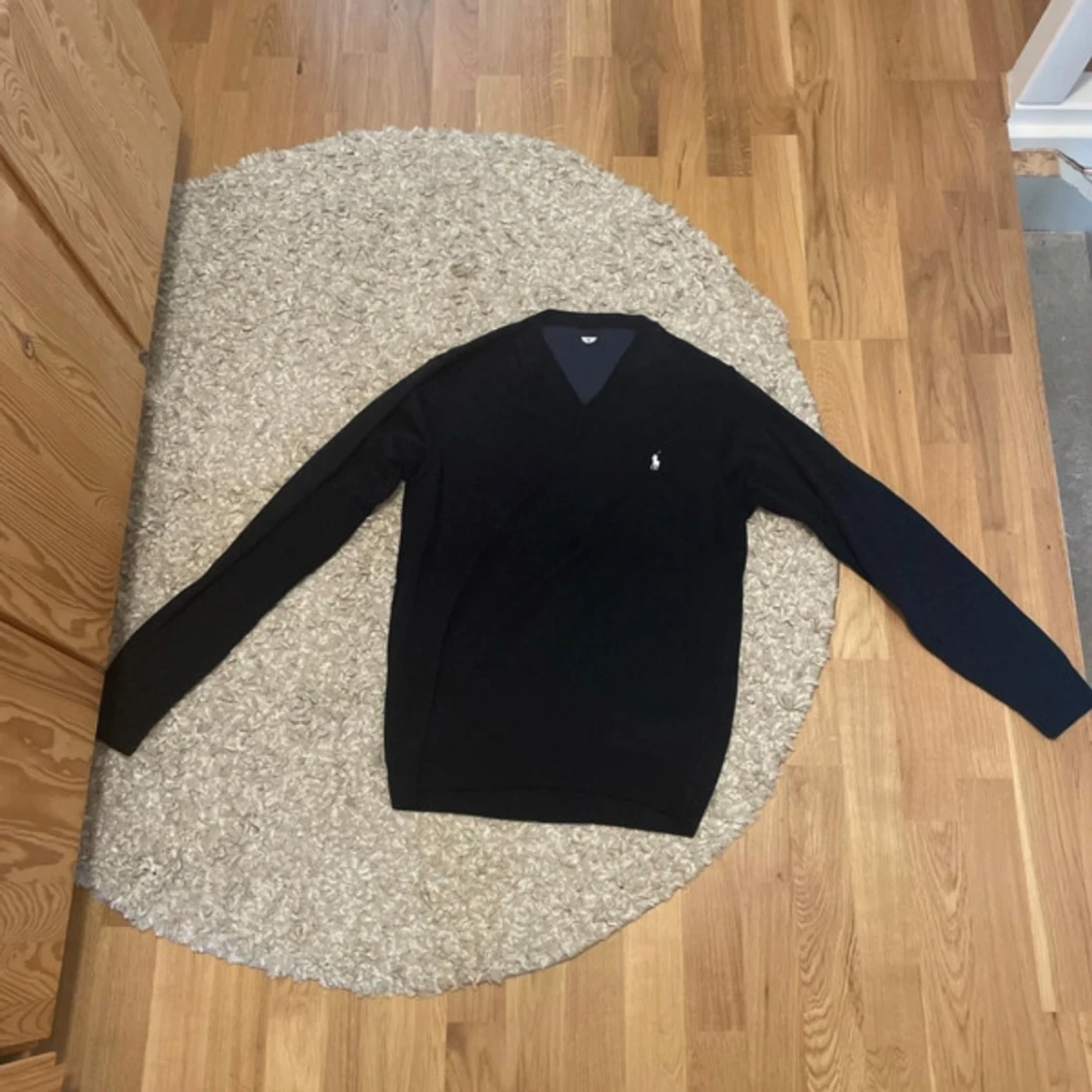 Marinblå v-ringad tröja Polo Ralph Lauren