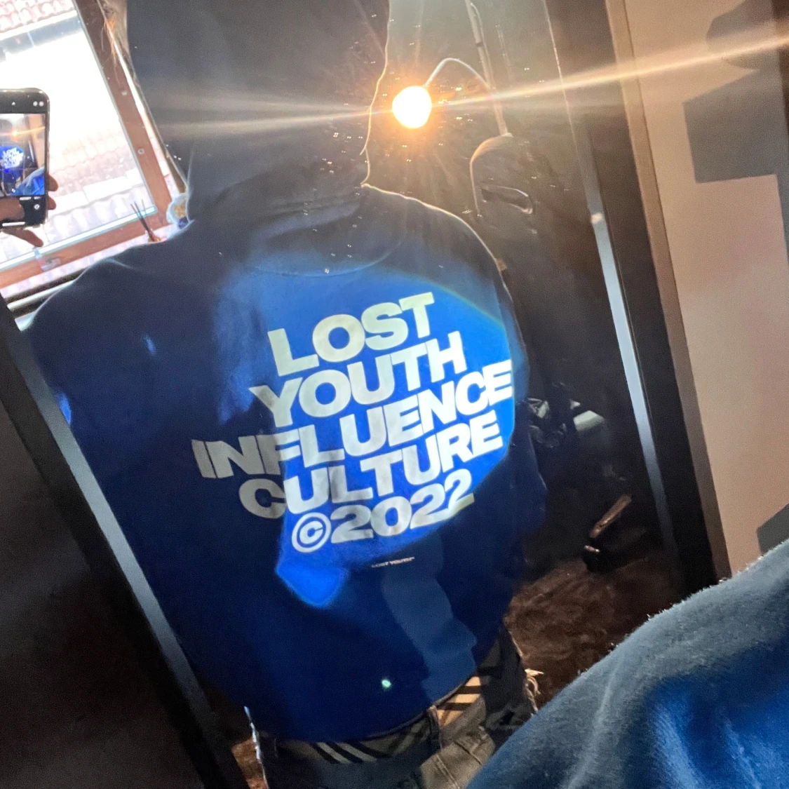 Blå hoodie Lost Youth Influence Culture - 2