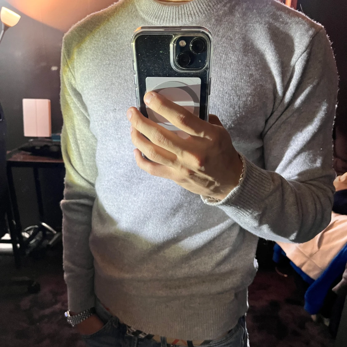 Ljusgrå merinoull tröja från Valient - 2