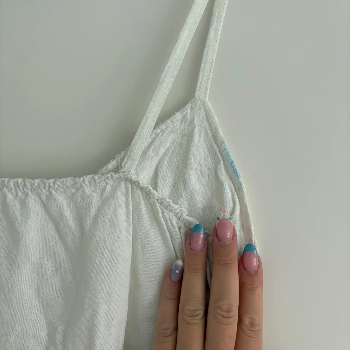 Vit långklänning Vintage - 4