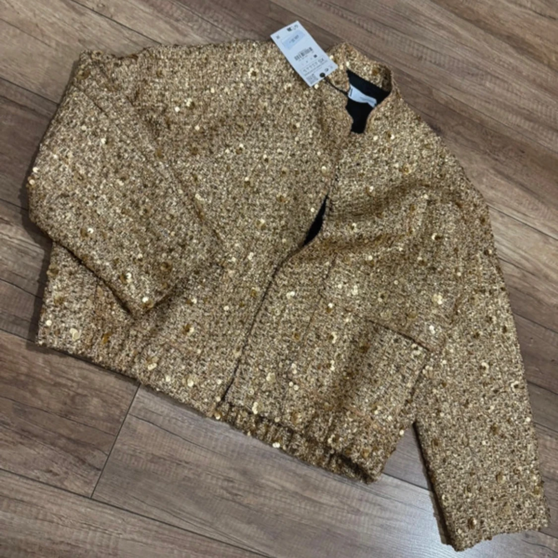 Glittrig guld kavajjacka från Zara - 1