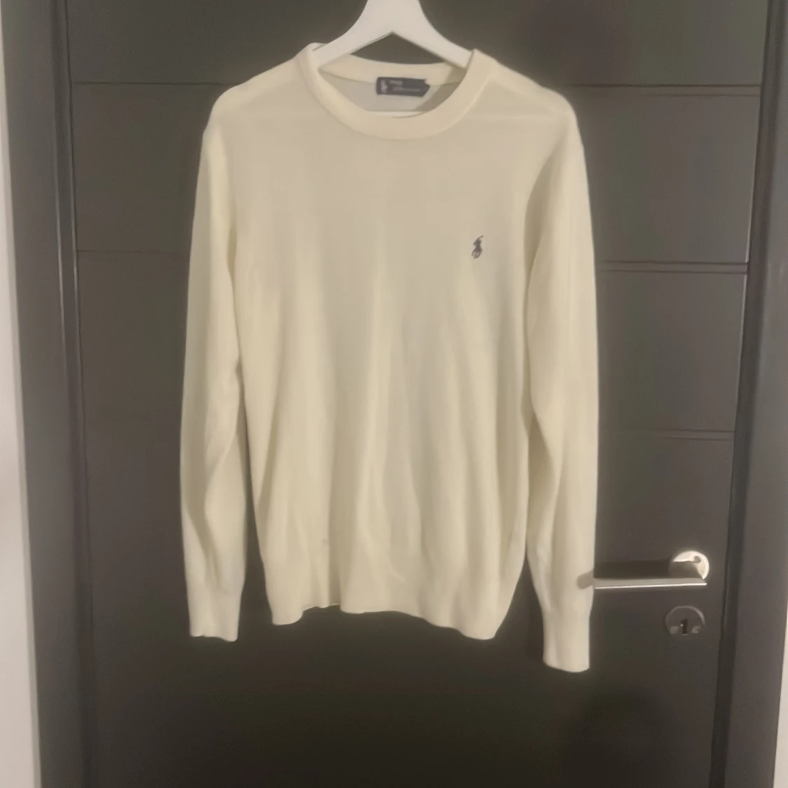 Vit/ beige stickad tröja från Ralph Lauren
