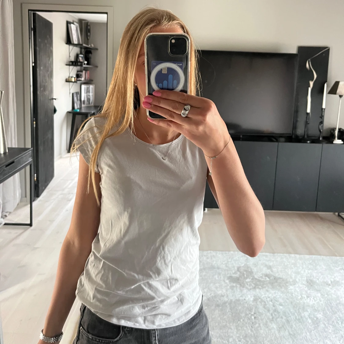 Vit basic t-shirt  - 1