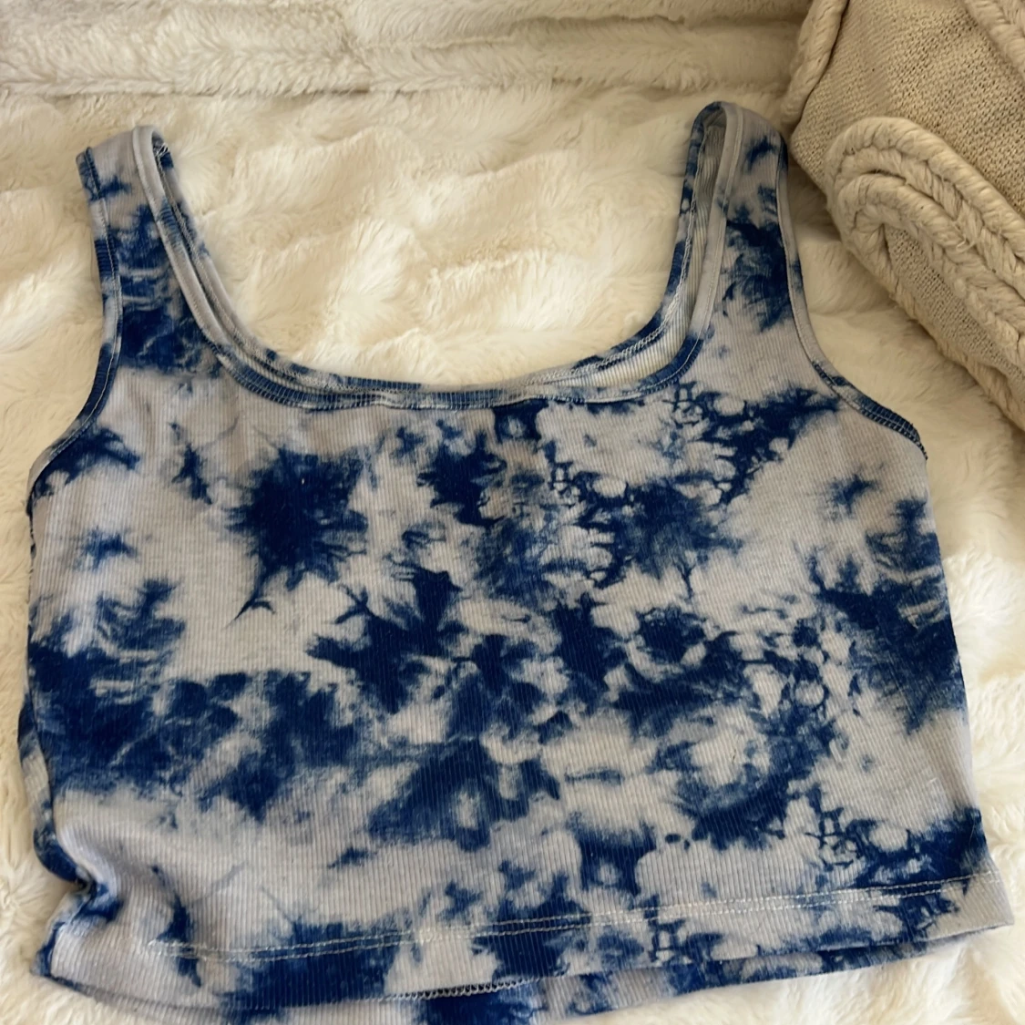 Blåvit ribbad linnetopp från SHEIN - 1