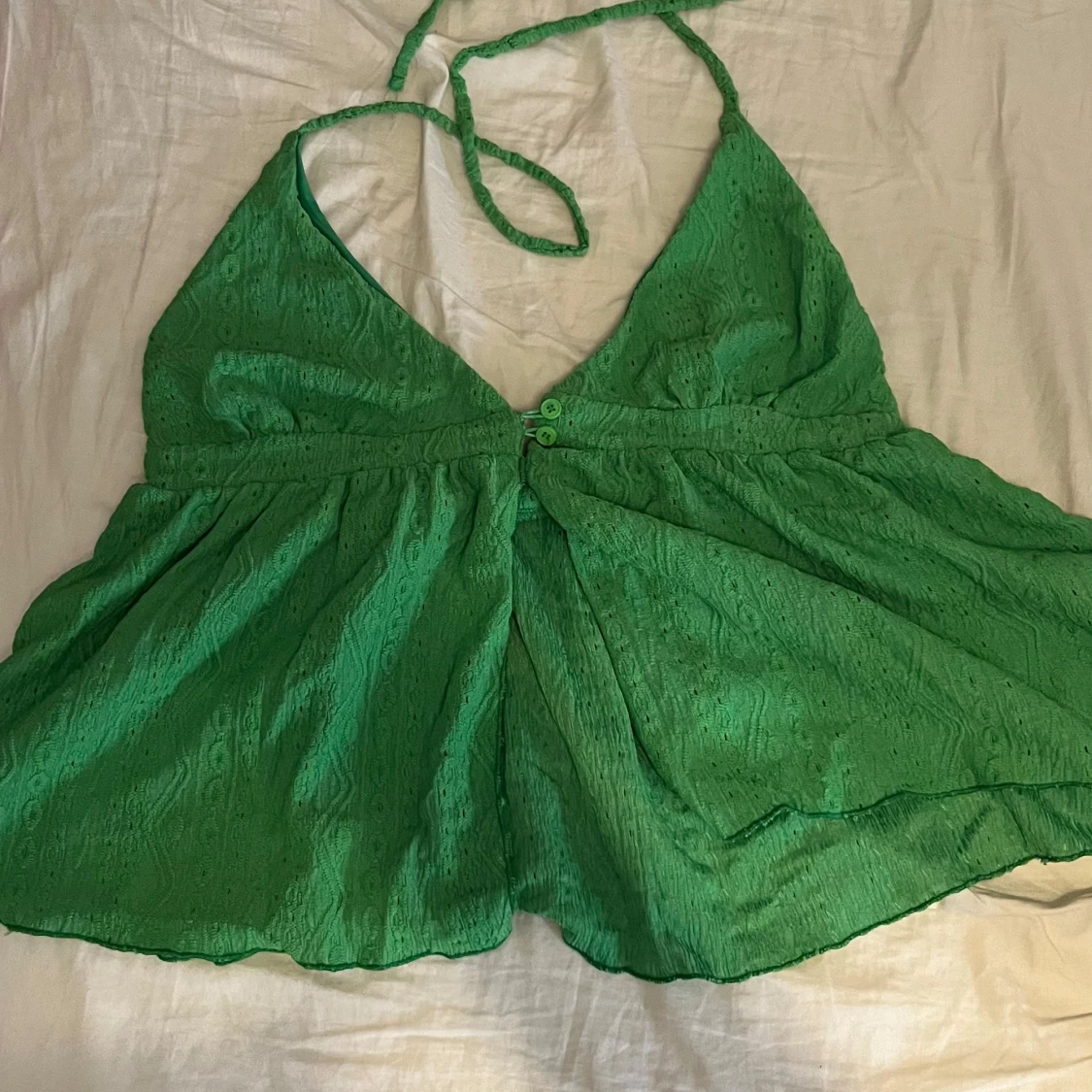 Grön halterneck linnetopp