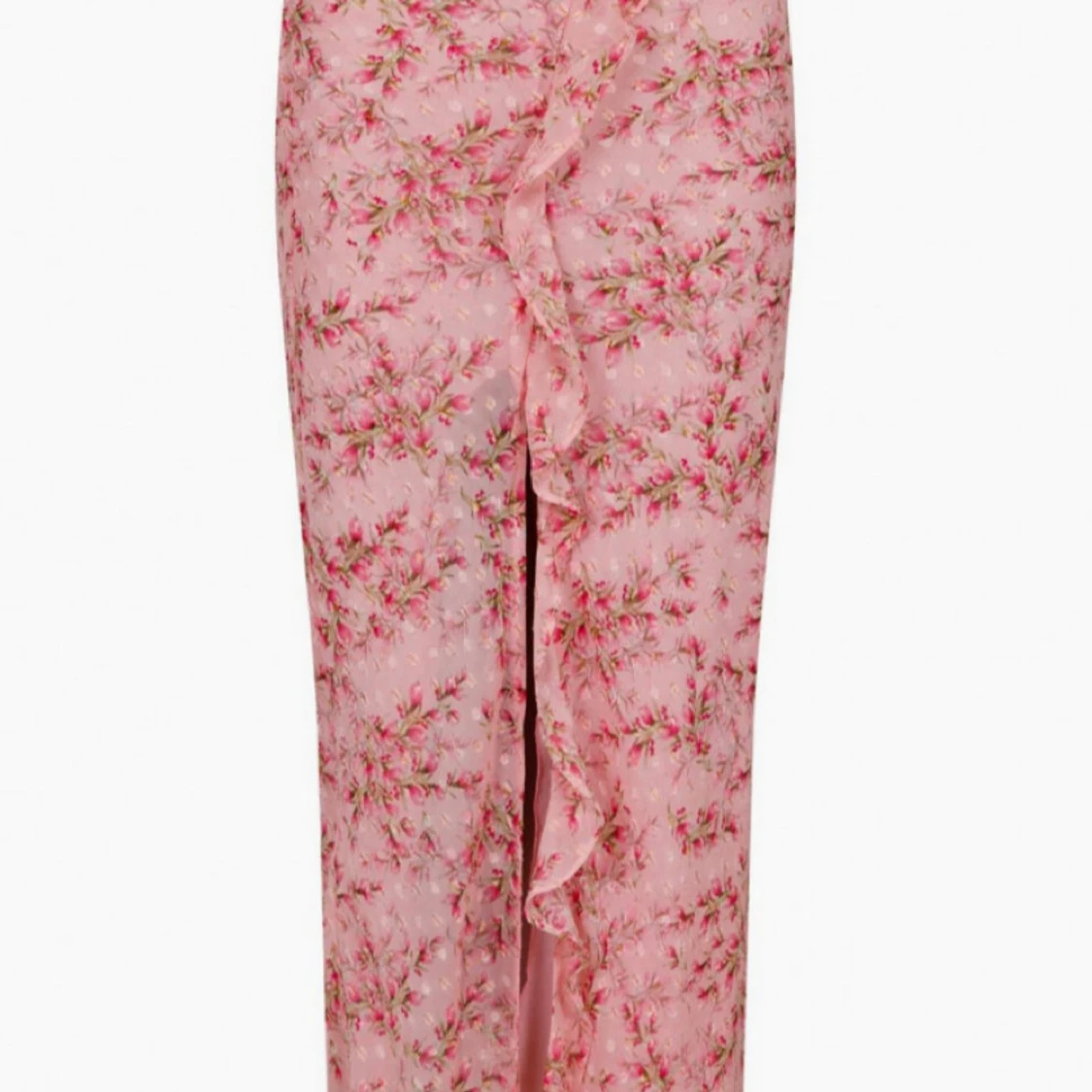 Rosa blommig kjol med volang från Neo Noir - 1