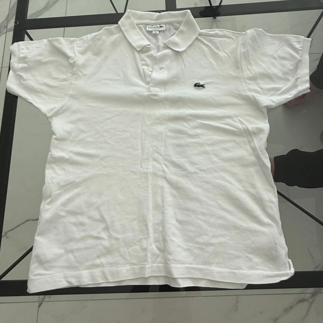 Vit pikétröja från Lacoste, M