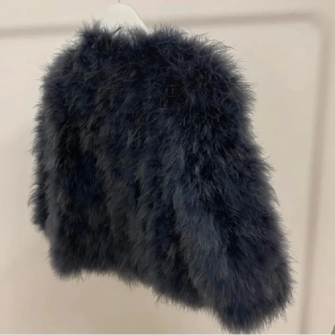 Mörkgrå fluffig pälsjacka från NC - 1