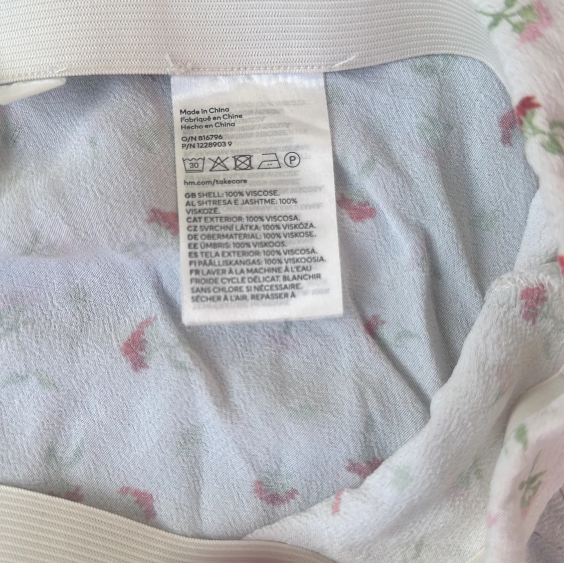 Vit blommig långkjol och topp från H&M - 3