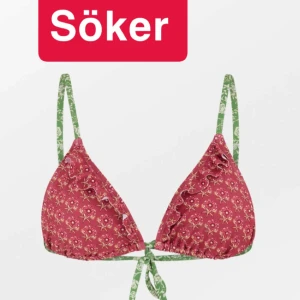 Rosa blommig bikini med volangdetalj - Söker denna bikini från Beck Söndergaard. Kan betala nypris! 