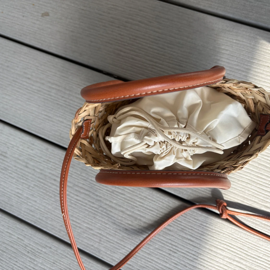 Strå flätad väska  - 3