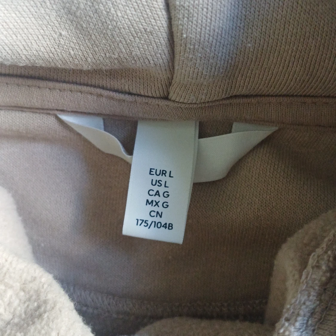 Beige hoodie från H&M i storlek L - 2