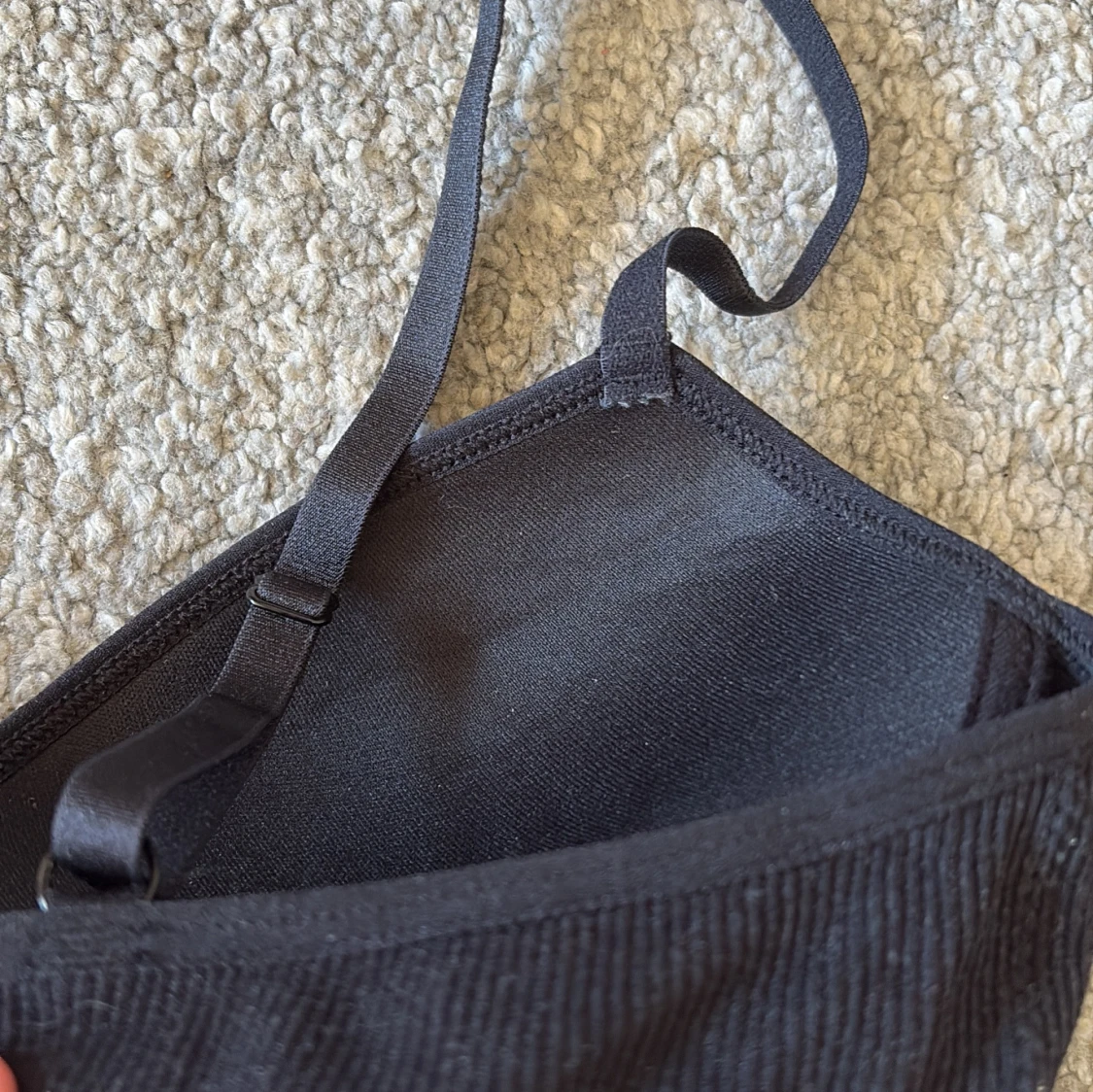 Svart ribbad bh från Lindex - 4