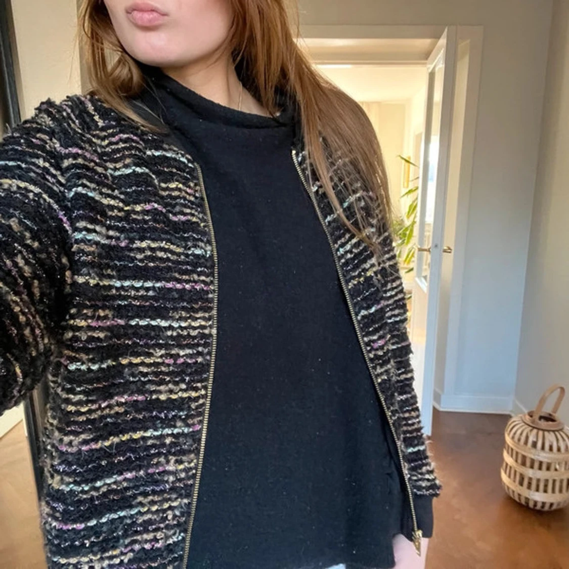 glittrig svart vårjacka från H&M - 2