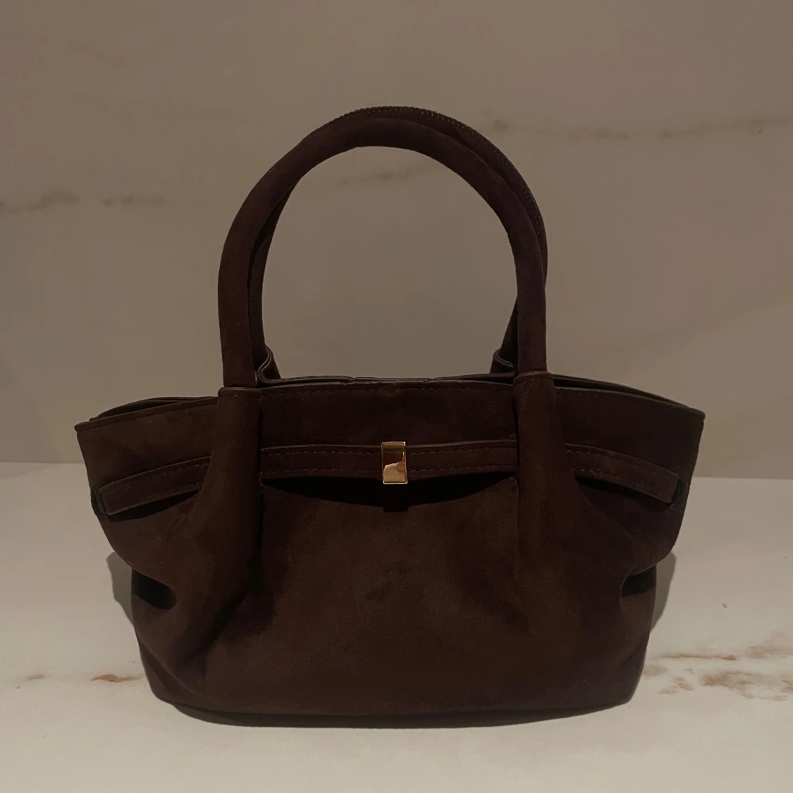 Brun mocka handväska