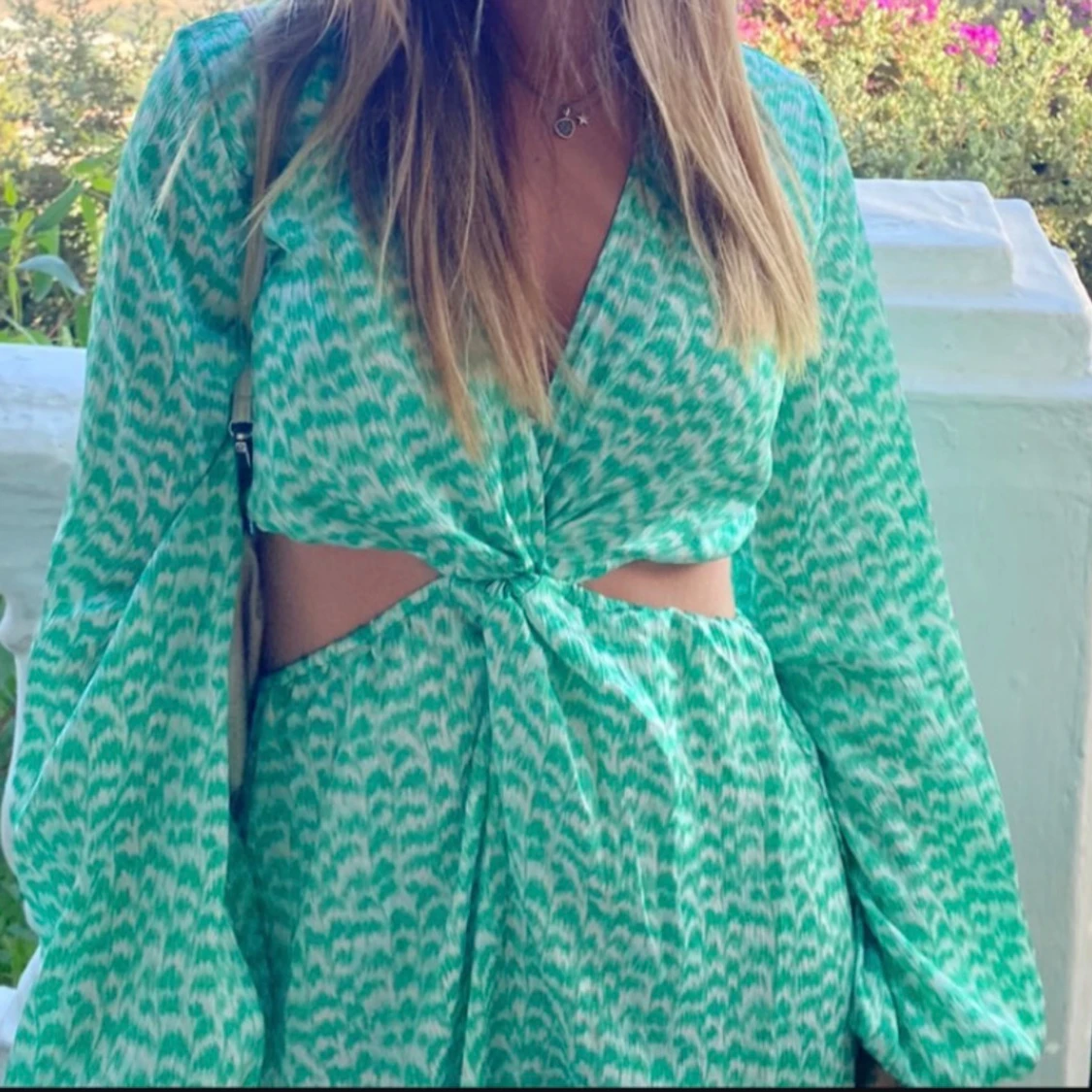 Grön mönstrad klänning