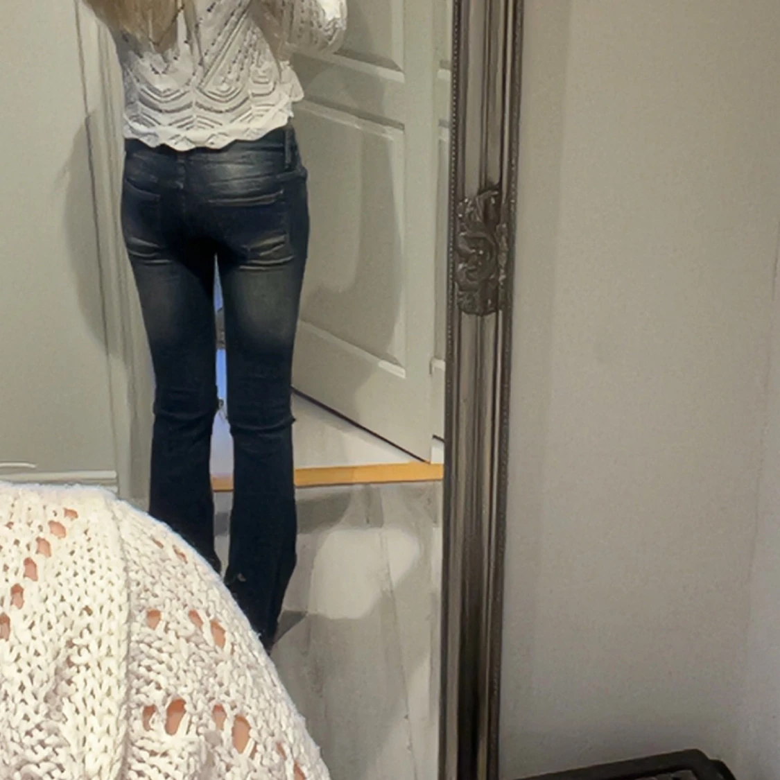 Blå bootcut jeans - 3