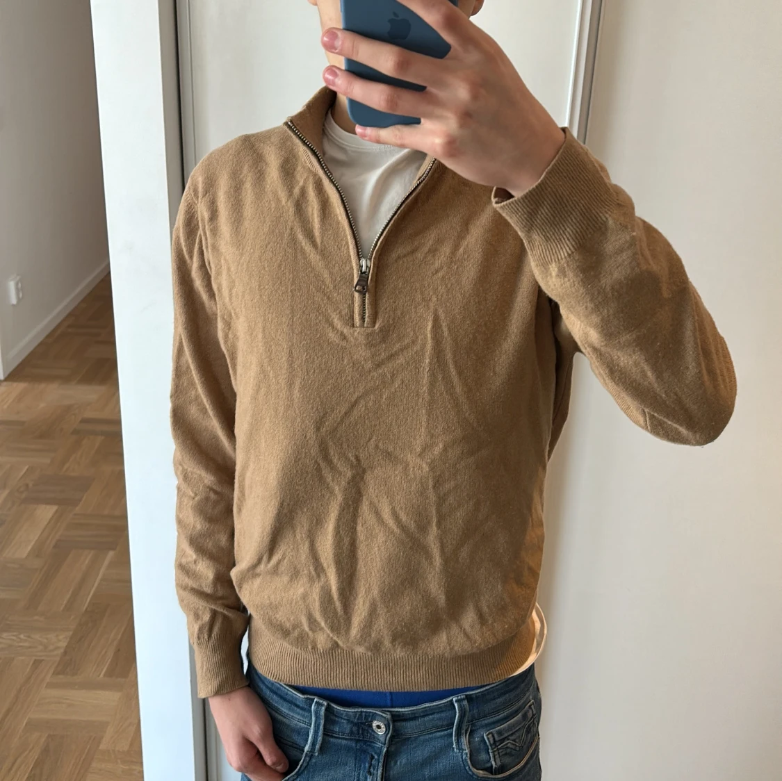 Beige half zip från Oscar Jacobson - 1