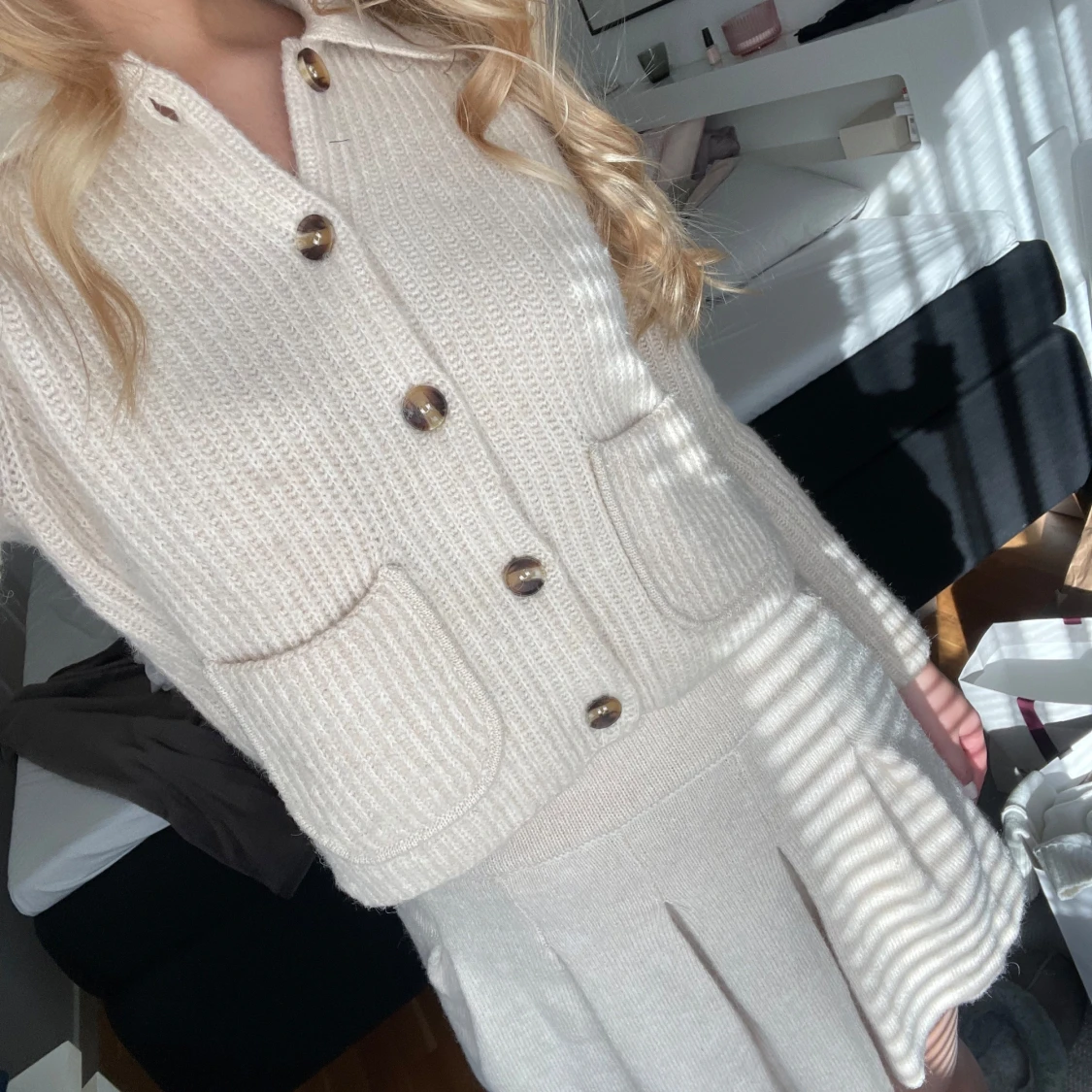 Stickat Set Kofta/kjol