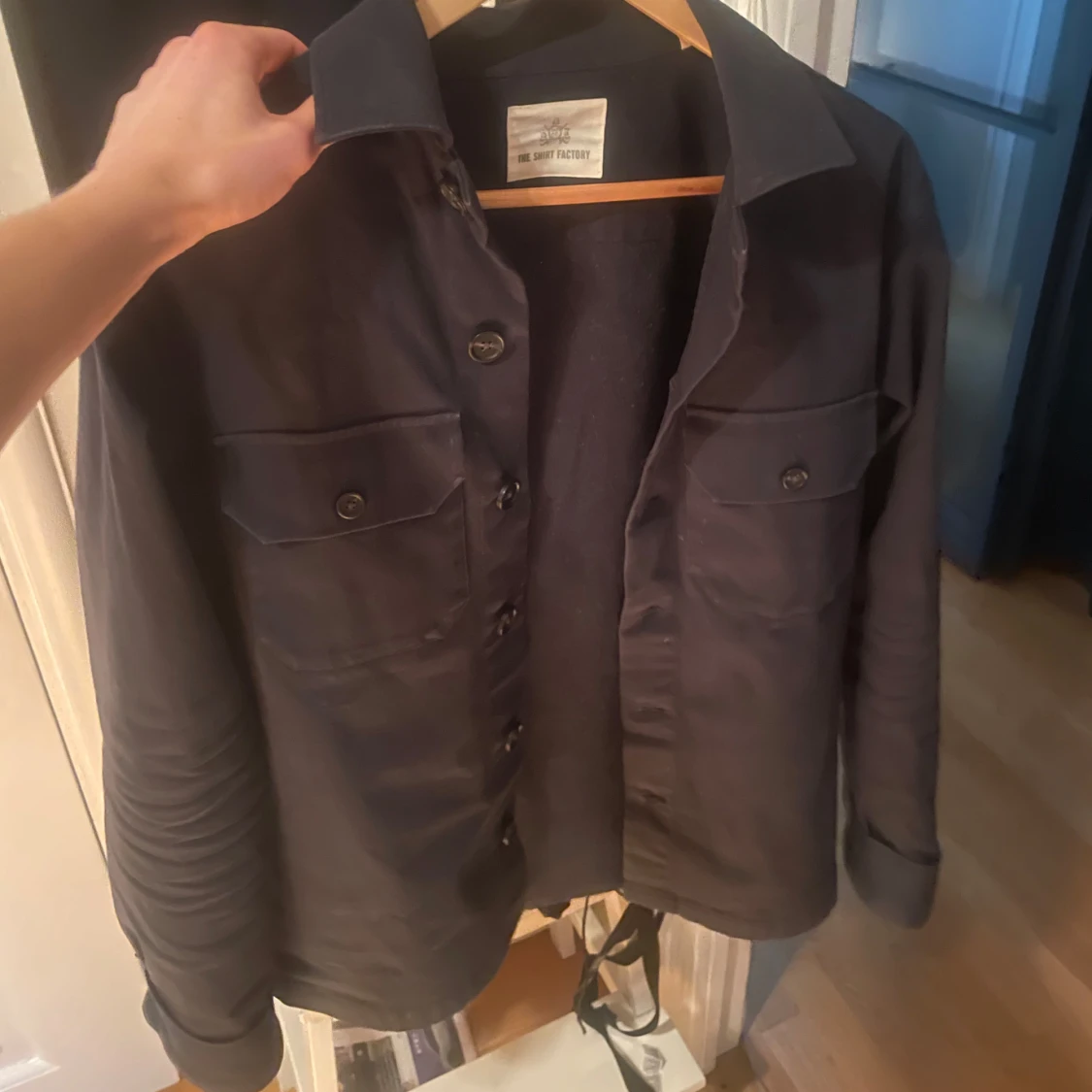 Mörkblå overshirt från The Shirt Factory - 1