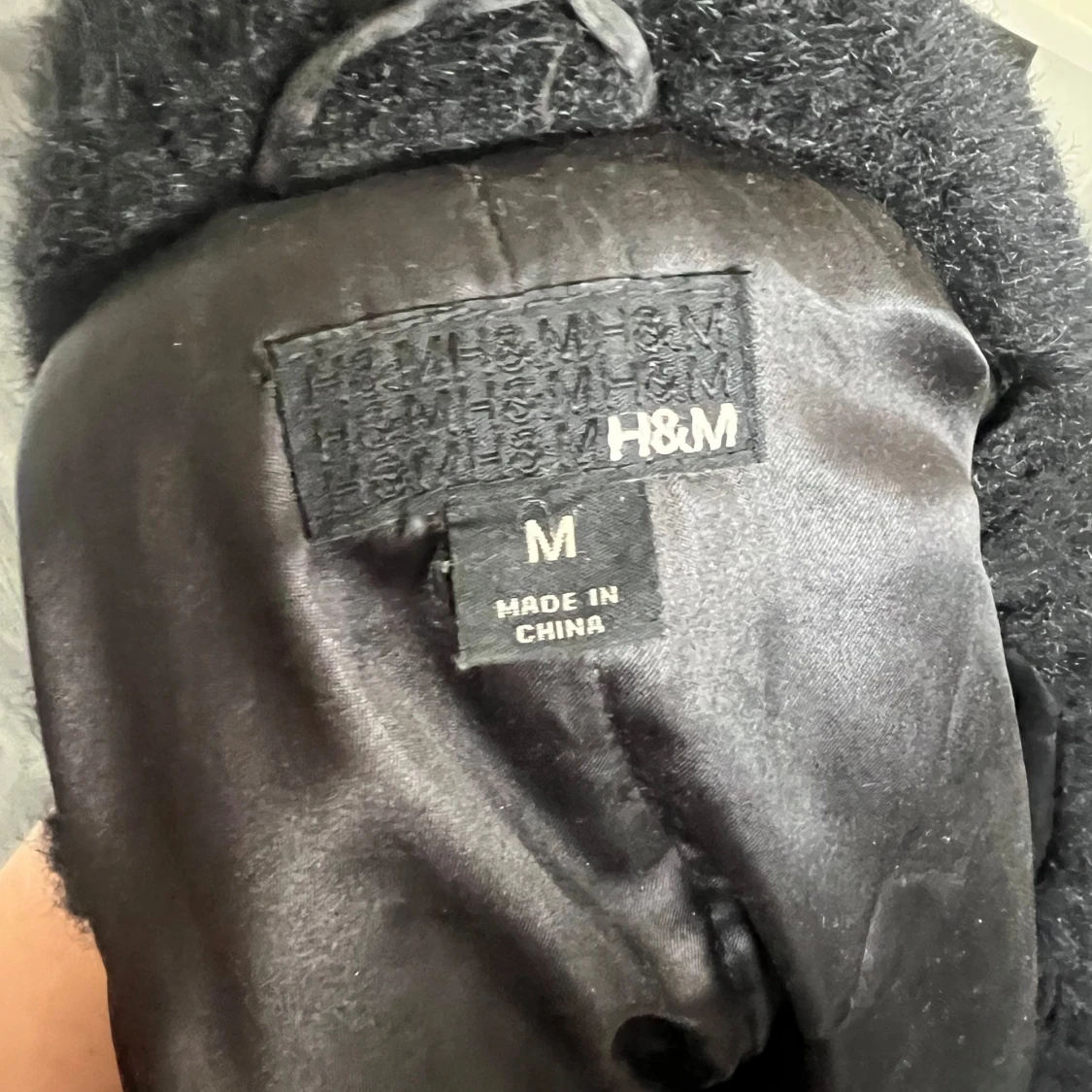 Svart pälsjacka - 4