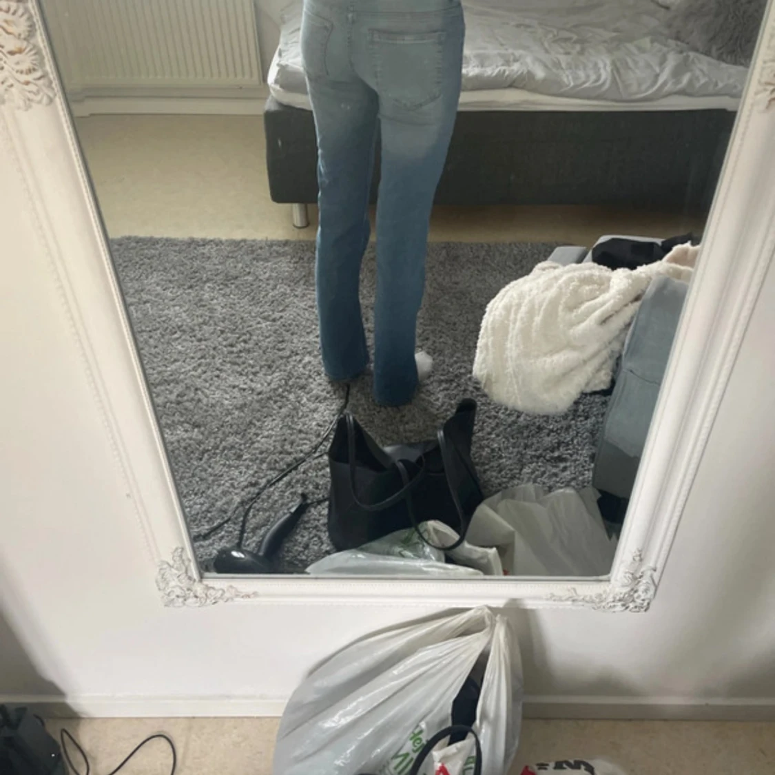 Blå bootcut jeans - 1