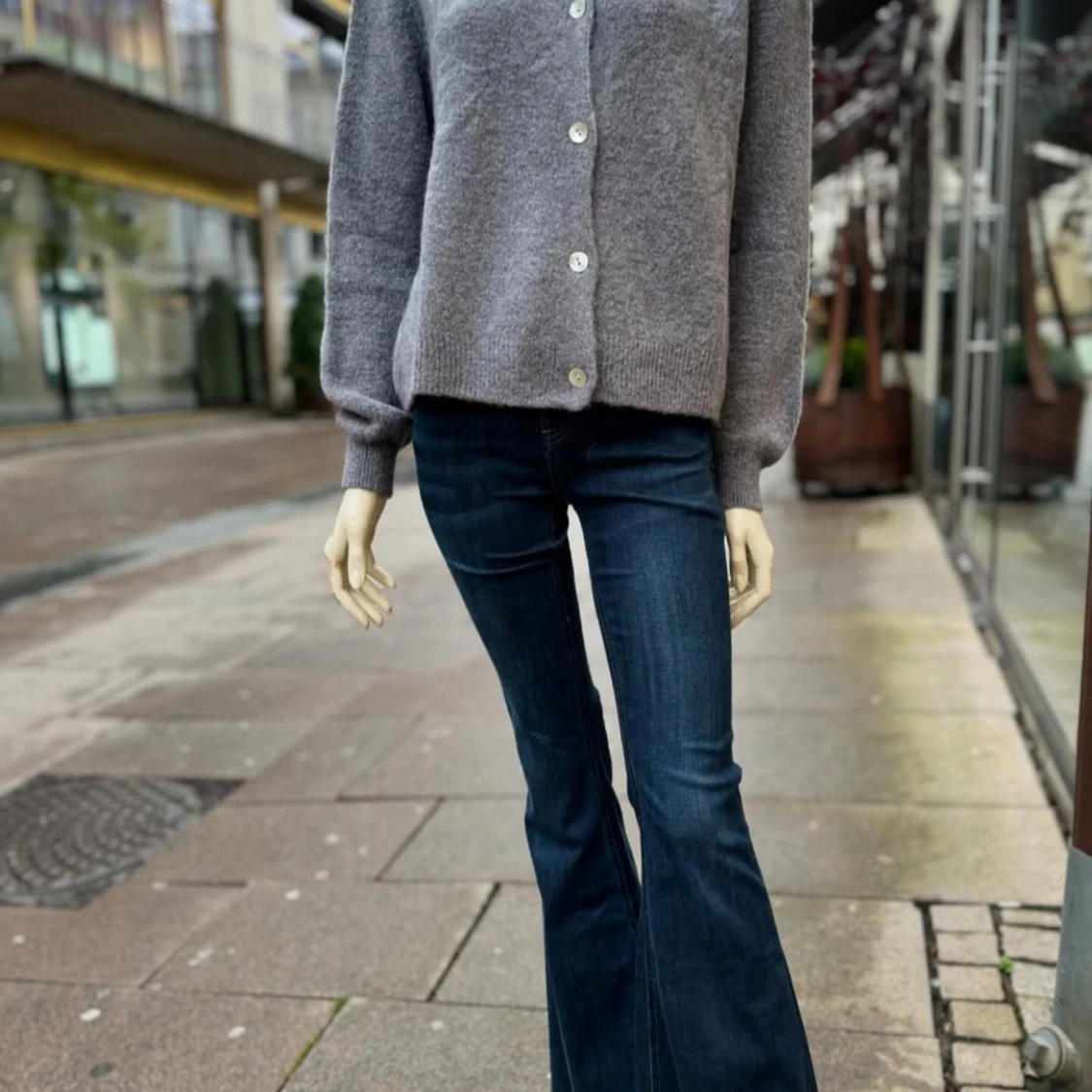 Blå bootcut jeans med normal passform - 3