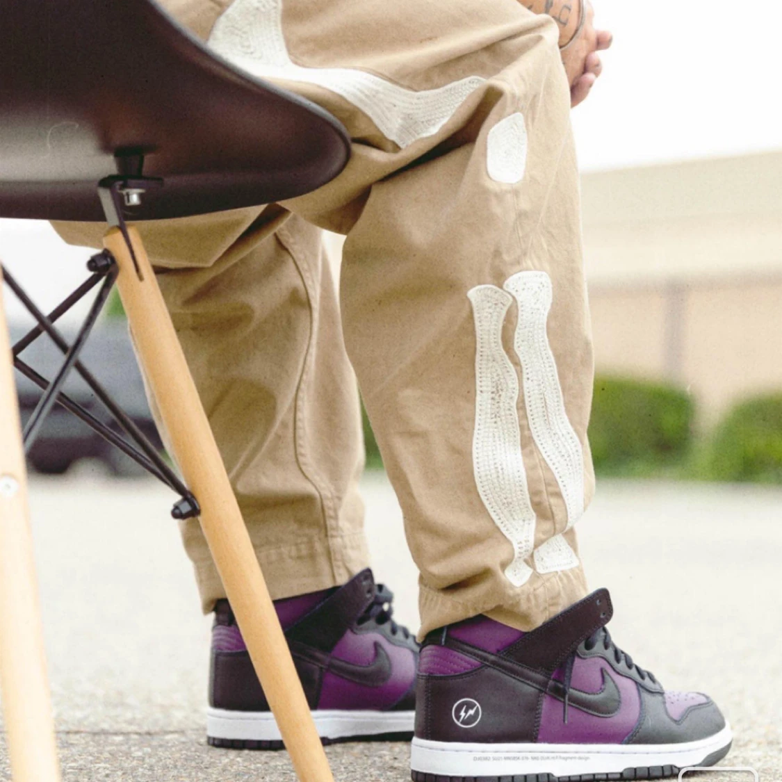 Nike Dunk High Fragment Design svart/lila 42.5 - 2