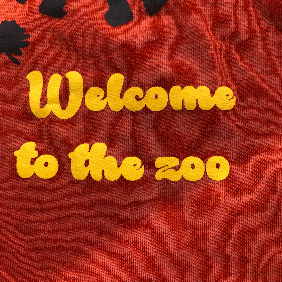 Rostfärgad långärmad tröja med djurtryck - 3