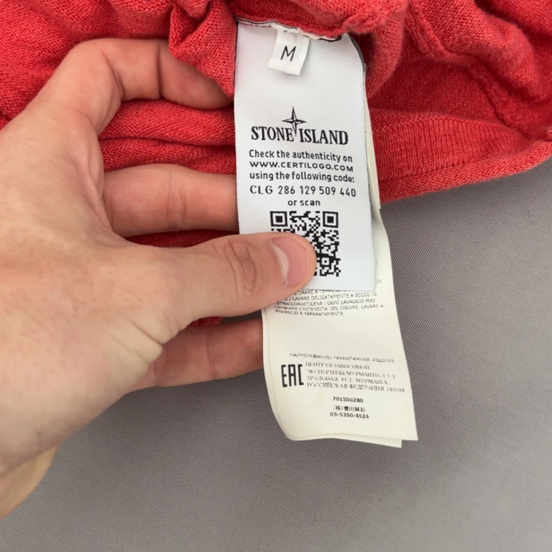 Röd långärmad tröja från Stone Island - 4