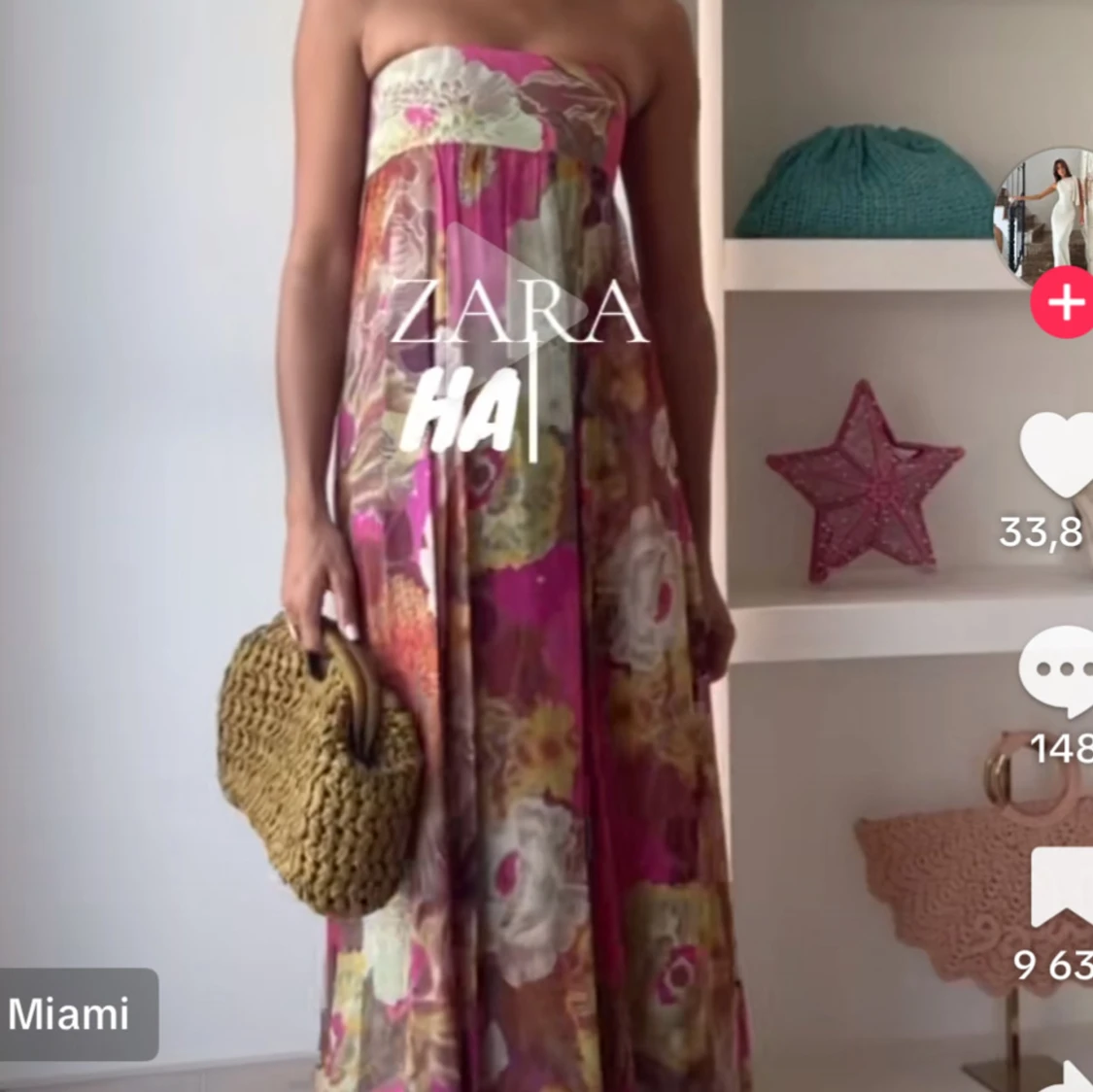 SÖKER Blommig långklänning från zara  - 1