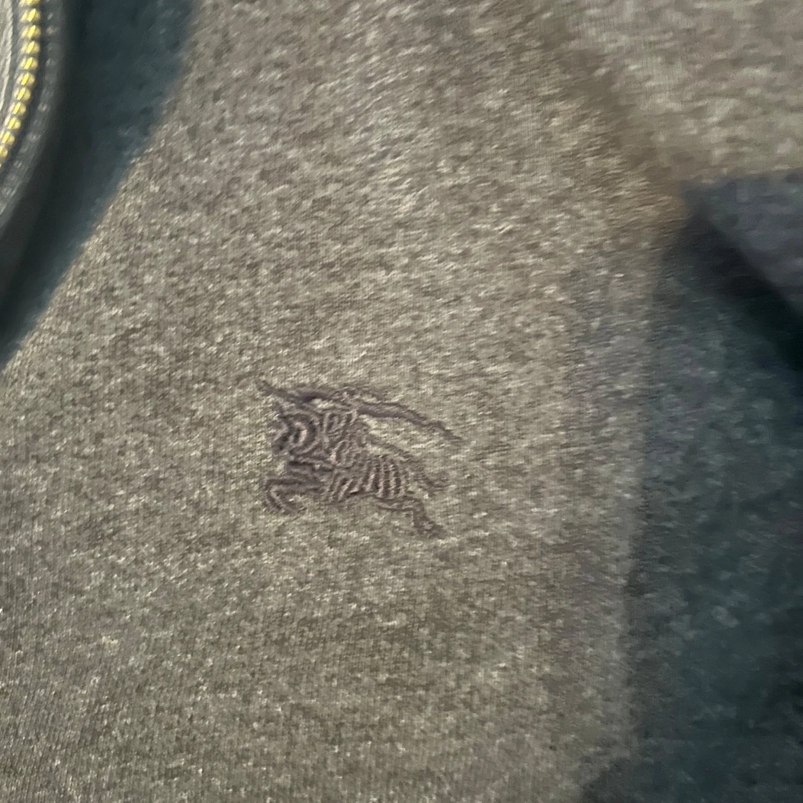 Mörkgrå Burberry hoodie med dragkedja - 4