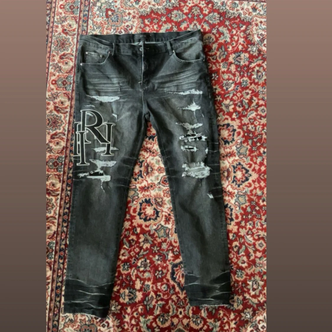 Svarta slim fit jeans från Amiri