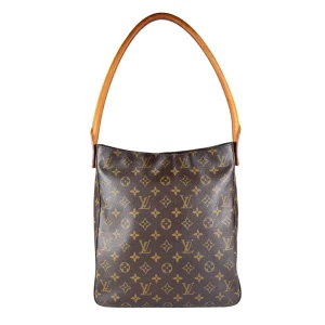 Louis Vuitton Looping GM Monogram Handbag (Brown) (Vintage) - Säljer en klassisk Louis Vuitton axelväska i brunt skinn med ikoniskt monogrammönster i guld. 14 dagars returrätt och äkthetsgaranti! Skriv om du har frågor.