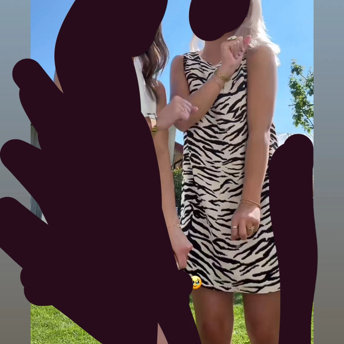 Zebramönstrad klänning