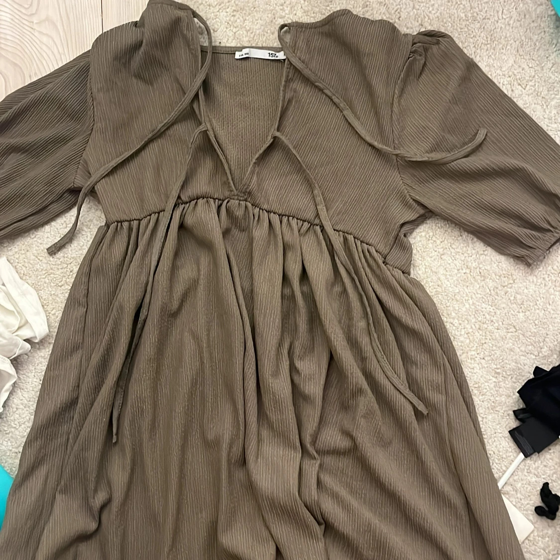 Brun ribbad klĂ€nning XSđ©·đ©·