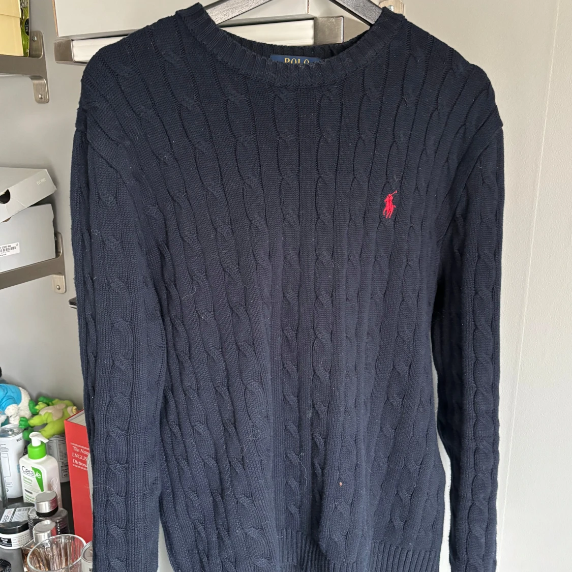 Mörkblå stickad tröja från Polo Ralph Lauren