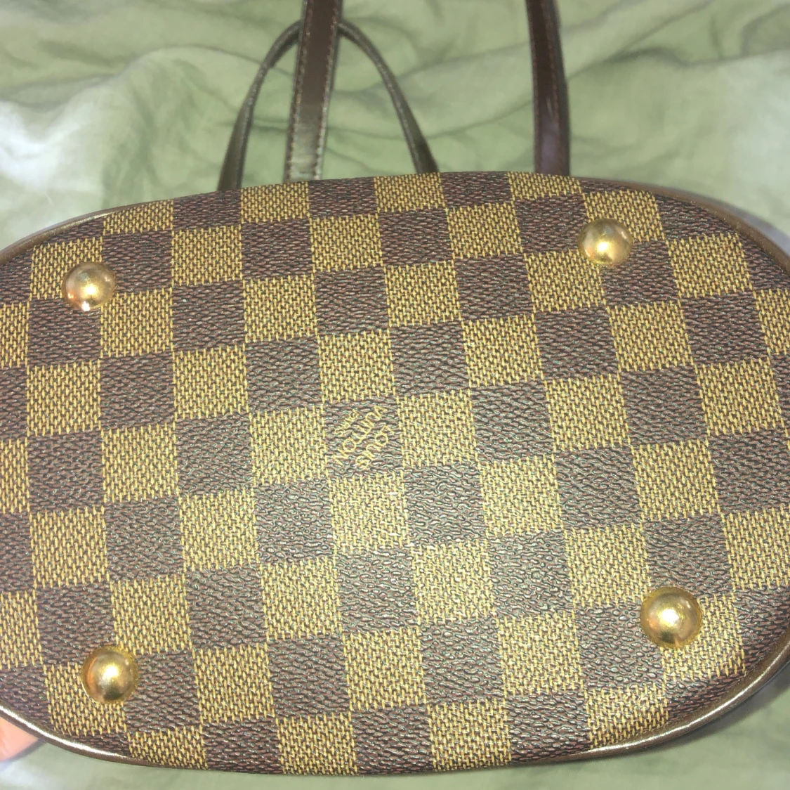 Brun rutig axelväska - 2