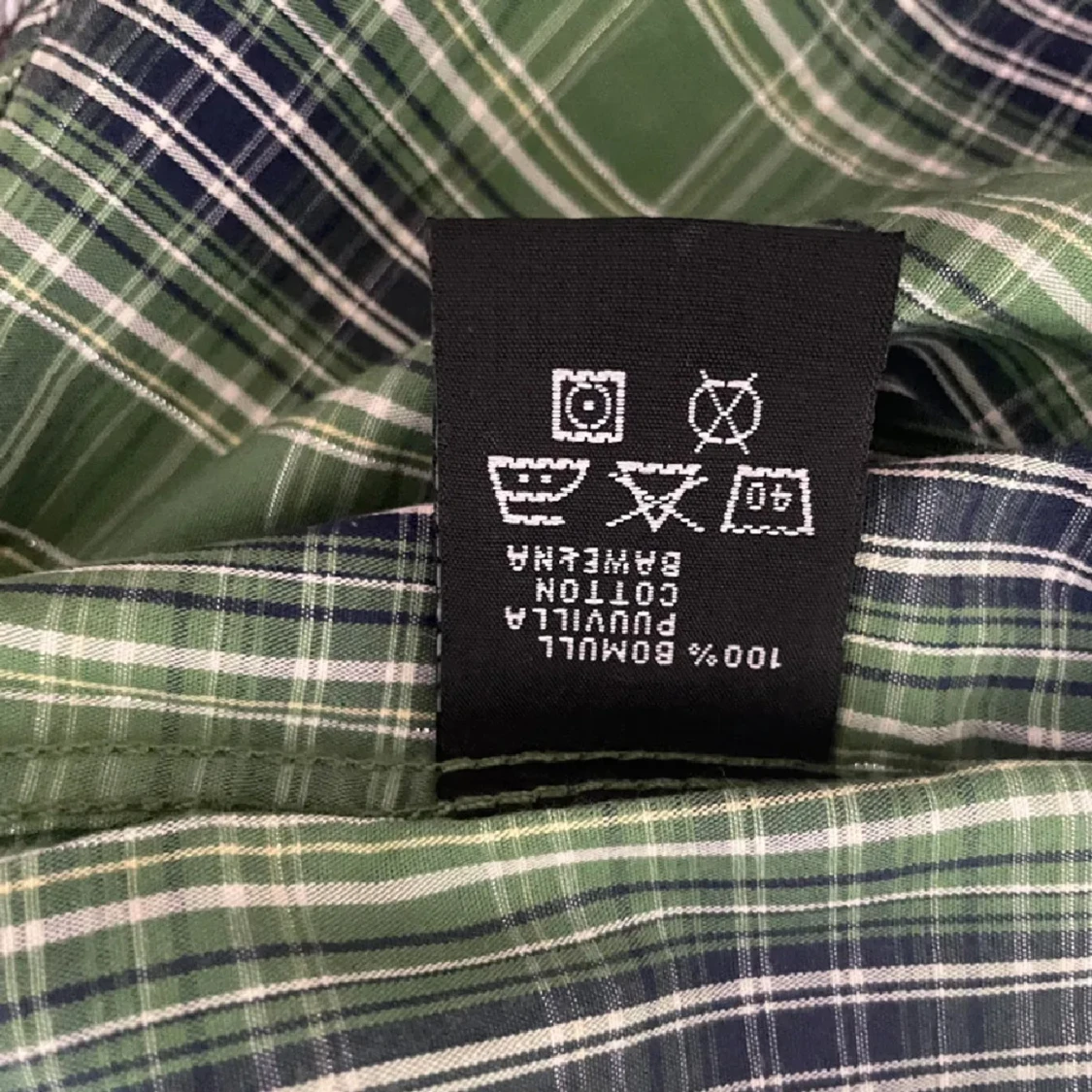 Grön rutig skjorta ny  164  - 2