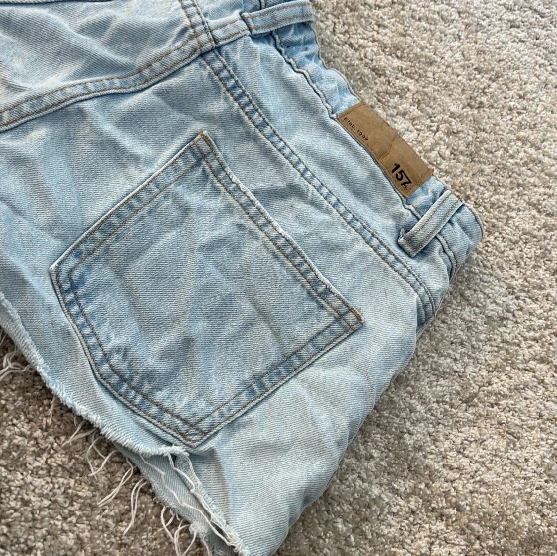 Ljusblå jeansshorts från 157 - 1