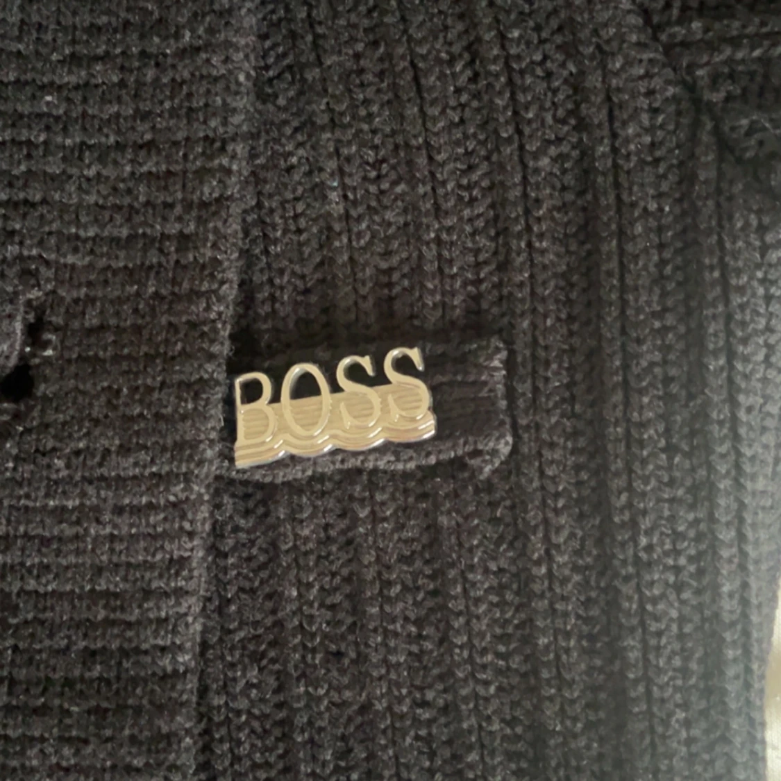 Svart ribbad kofta från BOSS - 1