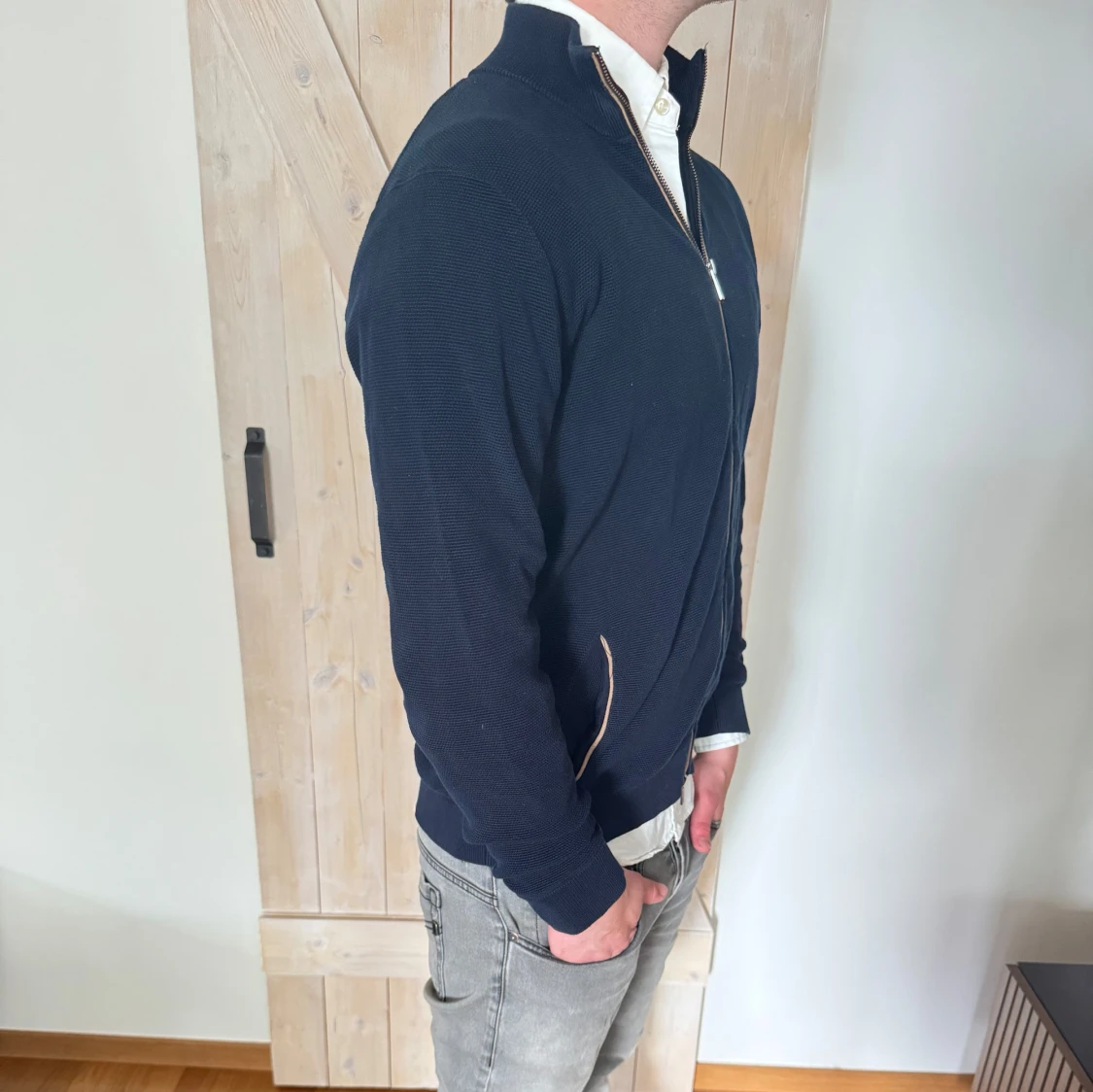 Mörkblå kofta Massimo dutti - 1